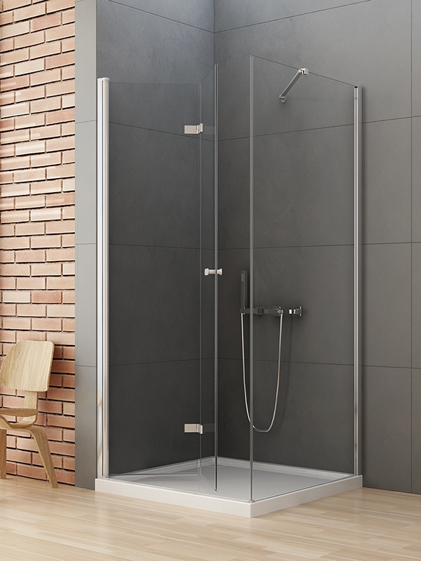 New Trendy New Soleo sprchový kout 90x80 cm obdélníkový chrom lesk/průhledné sklo D-0149A/D-0087B