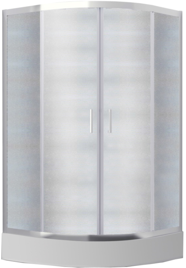 Besco Modern 165 sprchový kout 80x80 cm půlkulatá chrom lesk/matné sklo MP-80-165-M