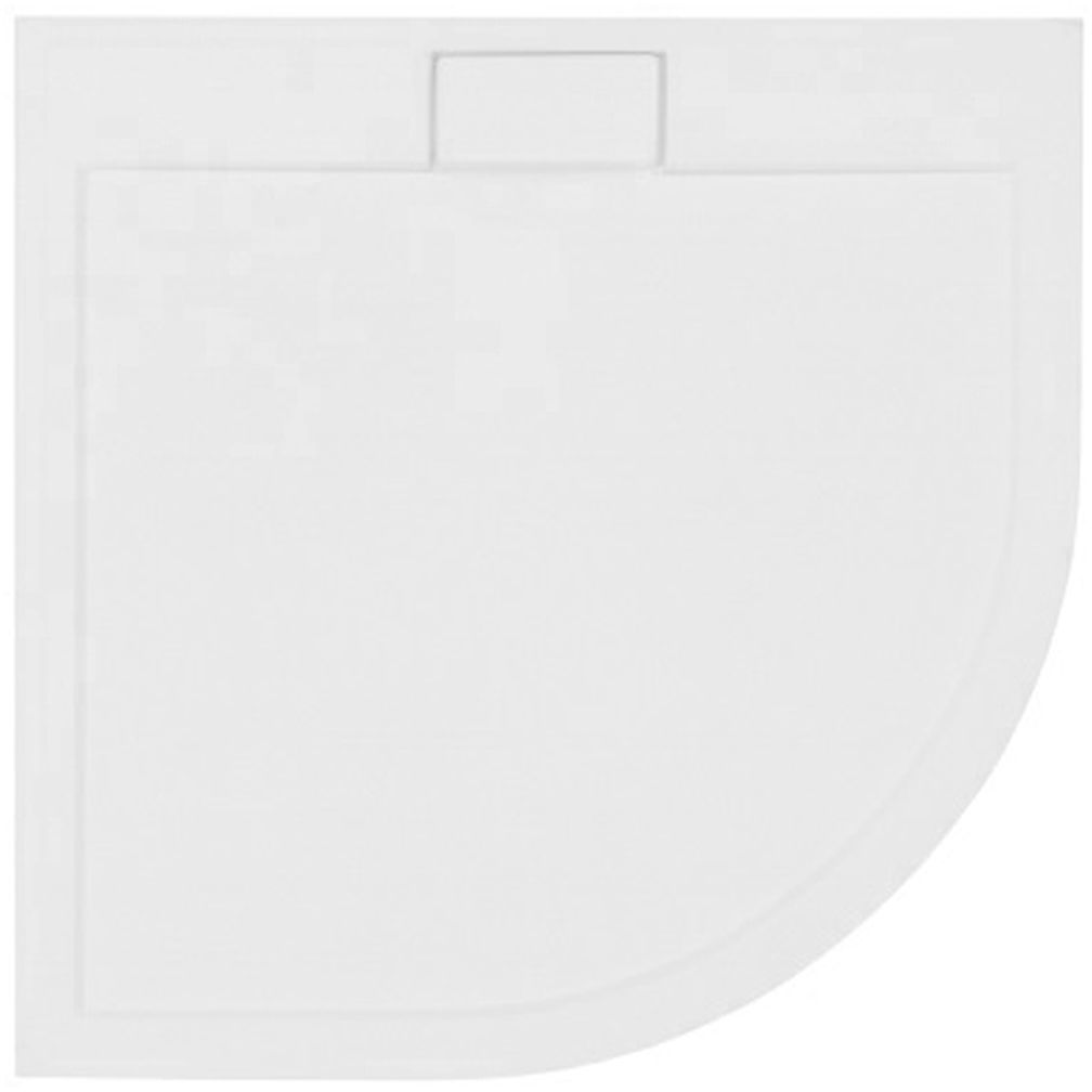 Besco Axim Ultraslim půlkruhová sprchová vanička 80x80 cm bílá #BAX-80-NR