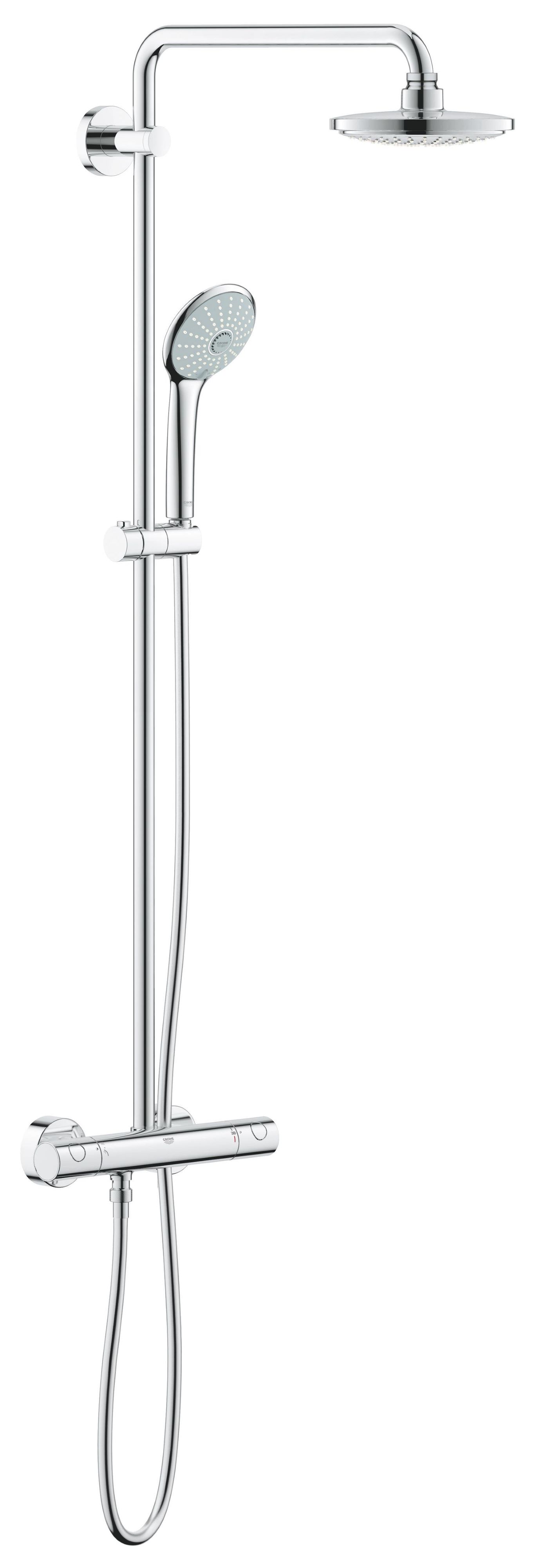 Grohe Euphoria sprchová sada na stěnu s termostatem ano StarLight Chrome 27296001