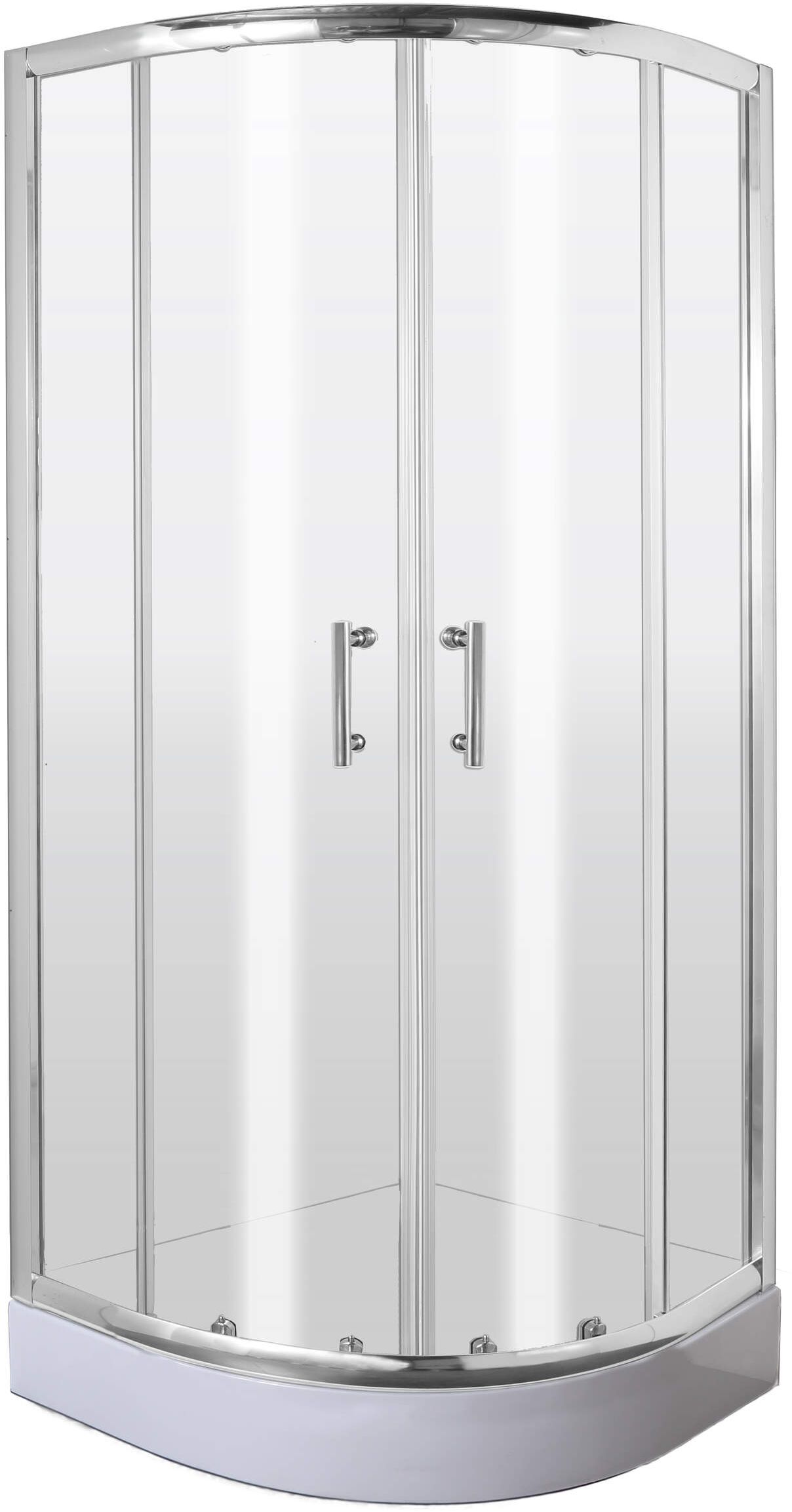 Deante Jasmin sprchový kout 80x80 cm půlkulatá chrom lesk/průhledné sklo KGJ052P