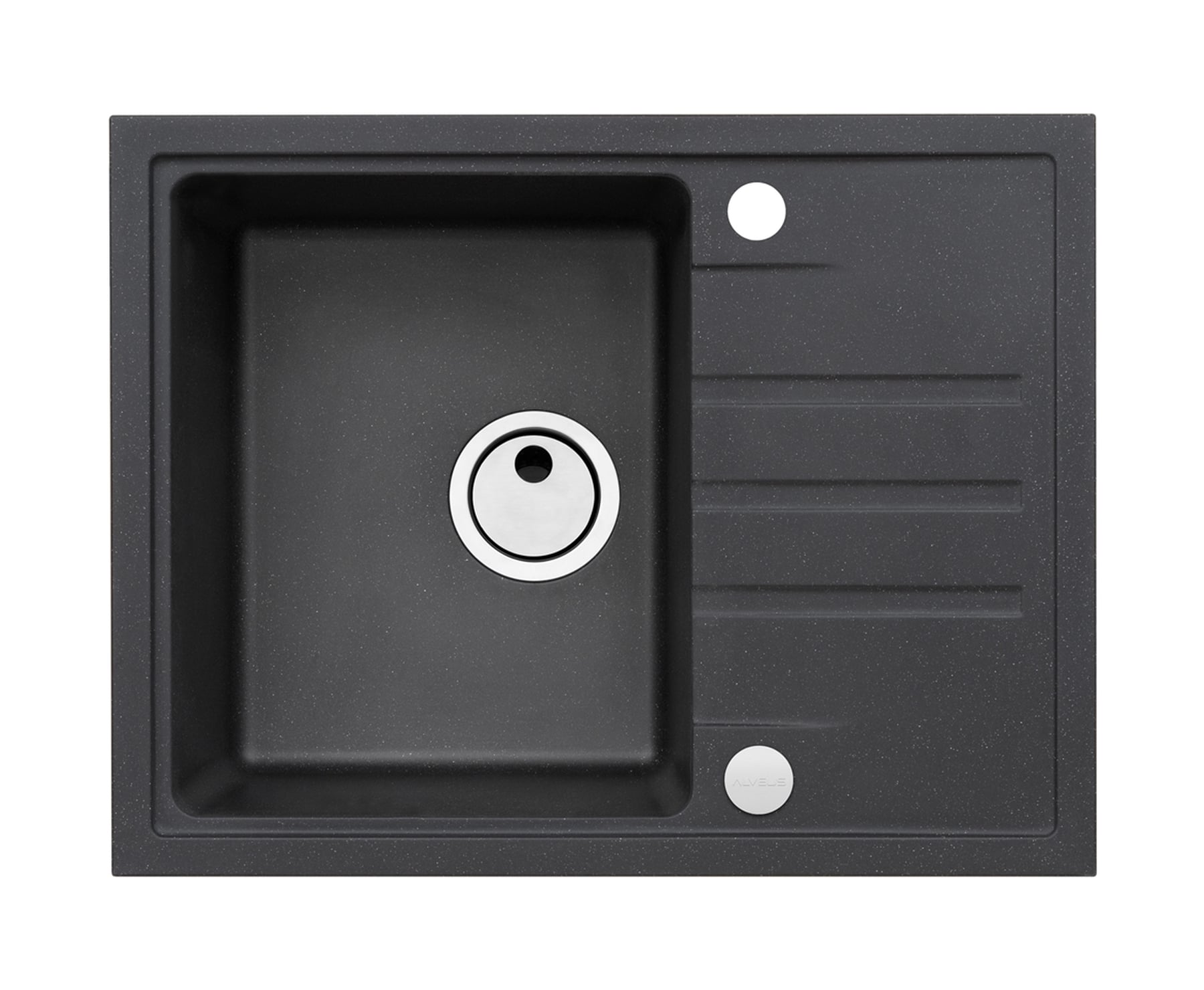 Alveus Intermezzo granitový dřez 62x48 cm černá 1303091