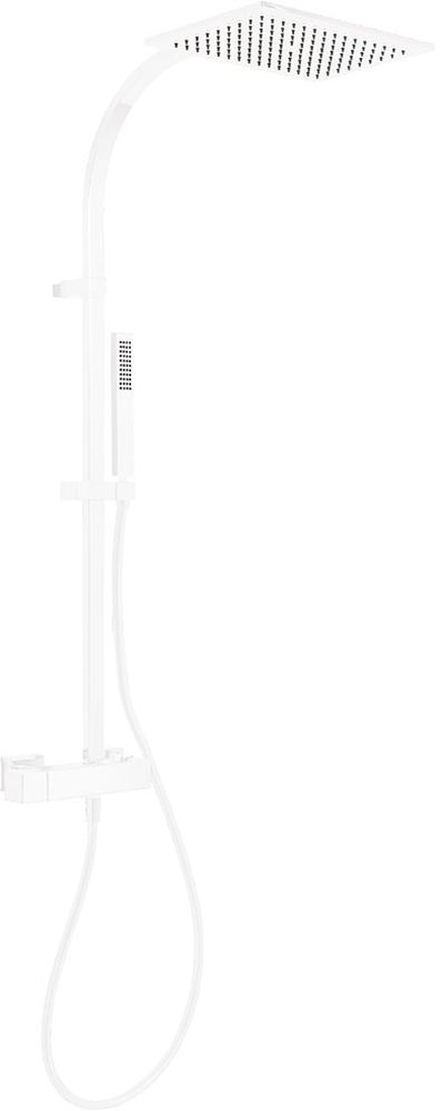 Tres Exclusive sprchová sada na stěnu s dešťovou sprchou bílá 202.191.01.BM