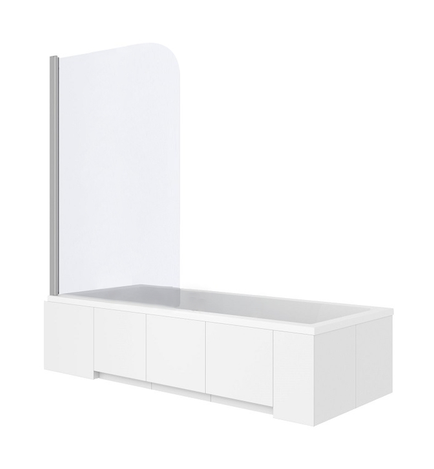 Rea Topaz vanová zástěna 70 cm jednodílný chrom lesk/čiré sklo REA-W0087