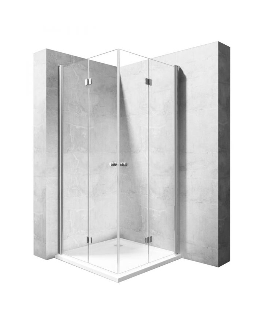 Rea Fold N sprchový kout 90x90 cm čtvercový chrom lesk/průhledné sklo REA-K9991