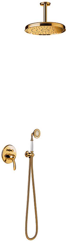 Tres Monoclasic sprchová sada pod omítku s dešťovou sprchou zlatá 242.180.04.OR