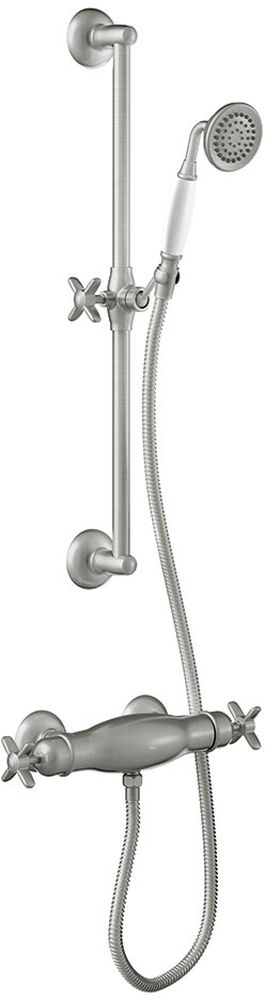 Tres Monoclasic sprchová sada na stěnu s termostatem ocel 242.164.02.AC