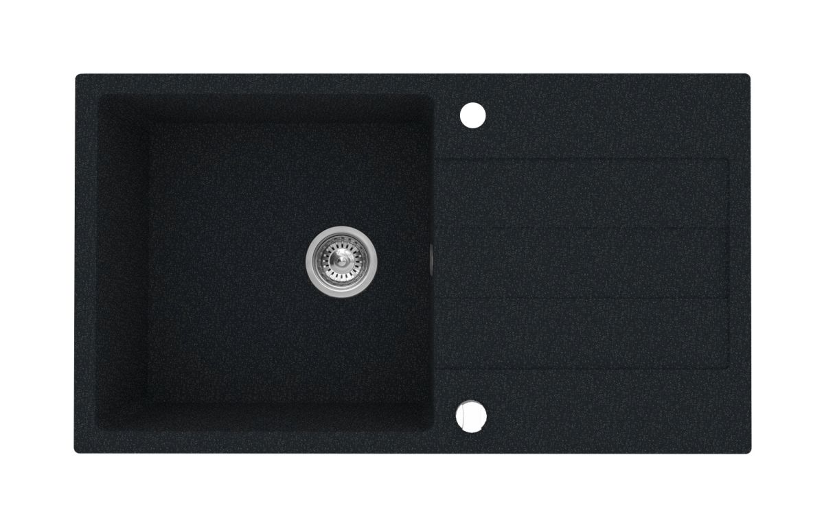 Pyramis Sparta Plus granitový dřez 78x48 cm černá 070053001
