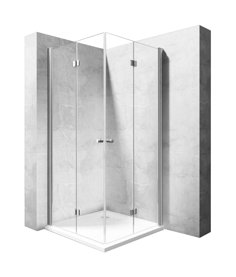 Rea Fold sprchový kout 80x80 cm čtvercový chrom lesk/průhledné sklo REA-K9990