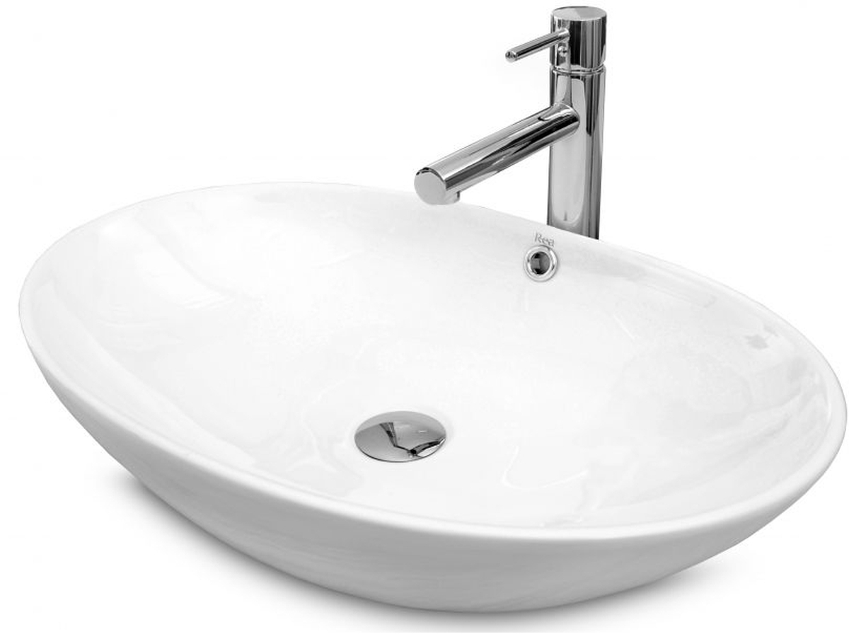 Rea Olga umyvadlo 63x41.5 cm oválné na pult bílá REA-U1060