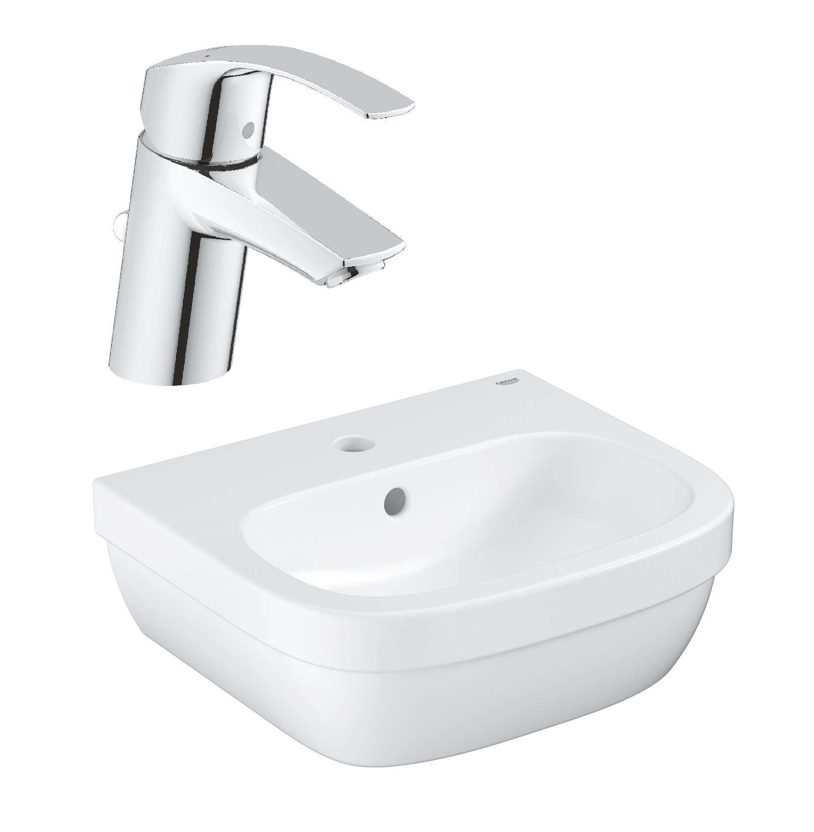 Sada umyvadlo Grohe Euro Ceramic 39324000, umyvadlová baterie Grohe Eurosmart 33265002