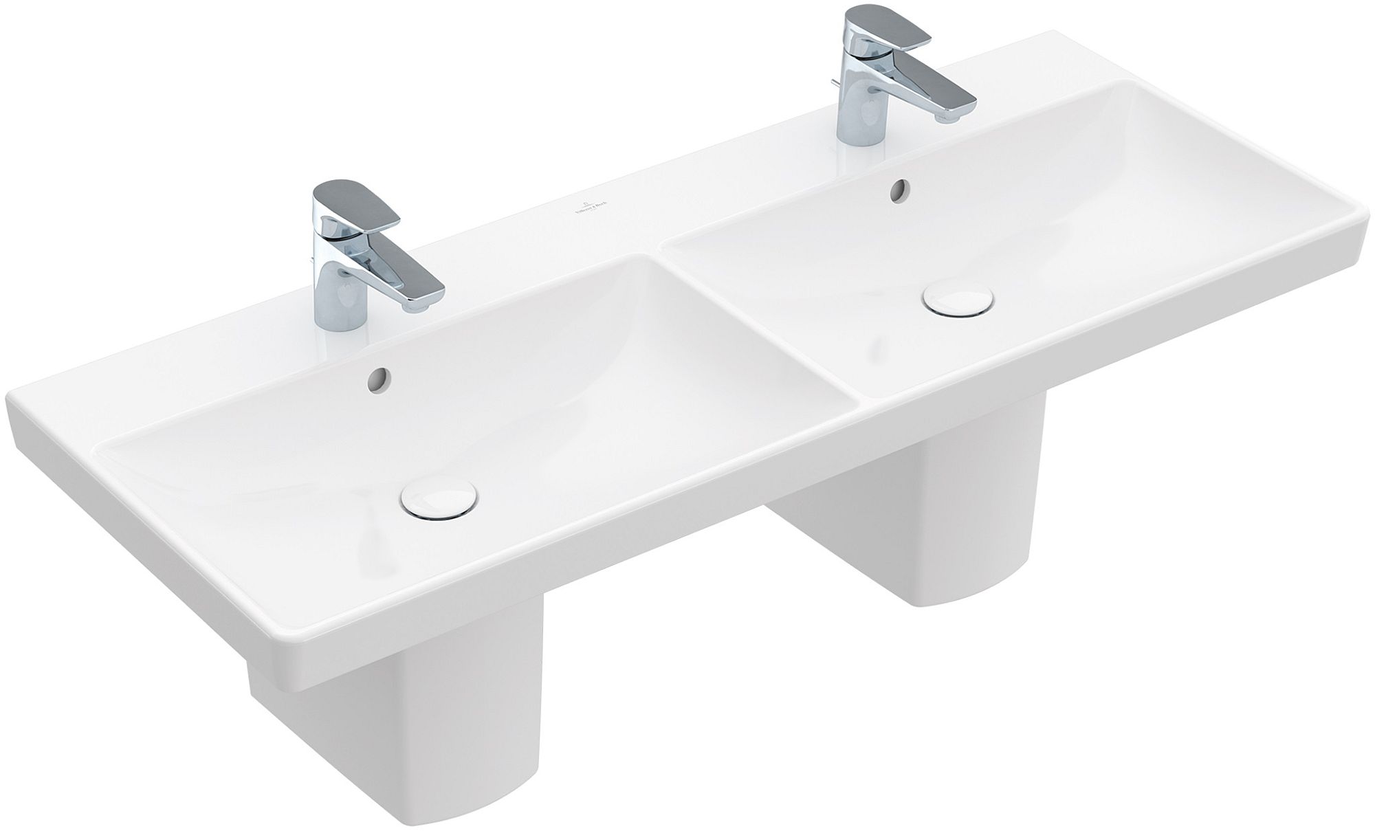 Villeroy & Boch Avento umyvadlo 120x47 cm obdélníkový klasický-nábytkový-dvojitý bílá 4A23CK01