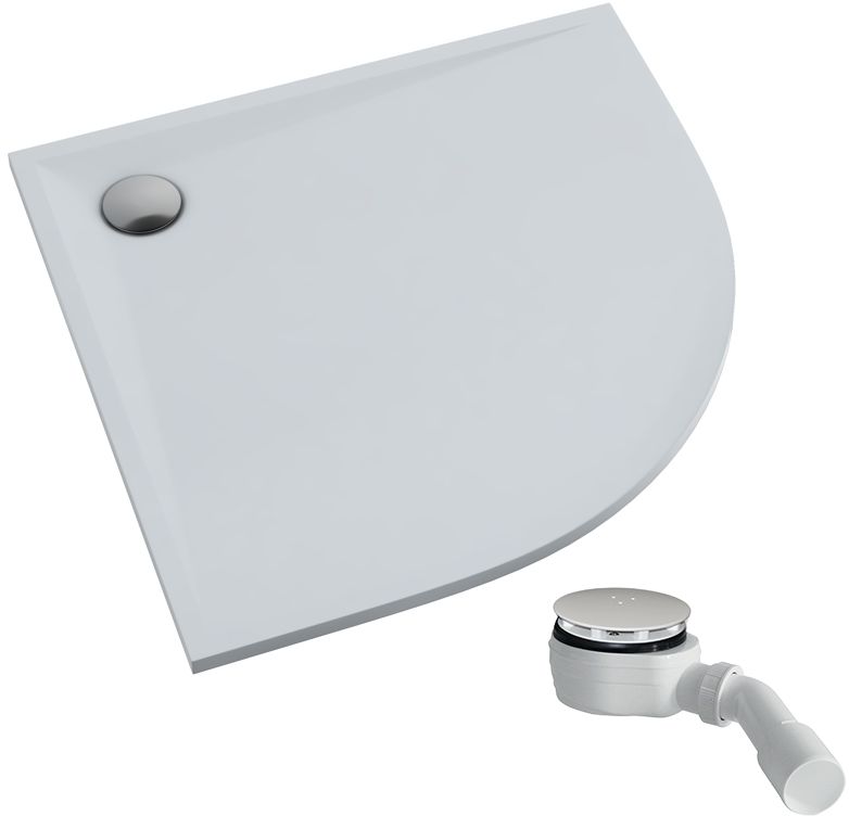 Schedpol Etrusco půlkruhová sprchová vanička 80x80 cm bílá 3463