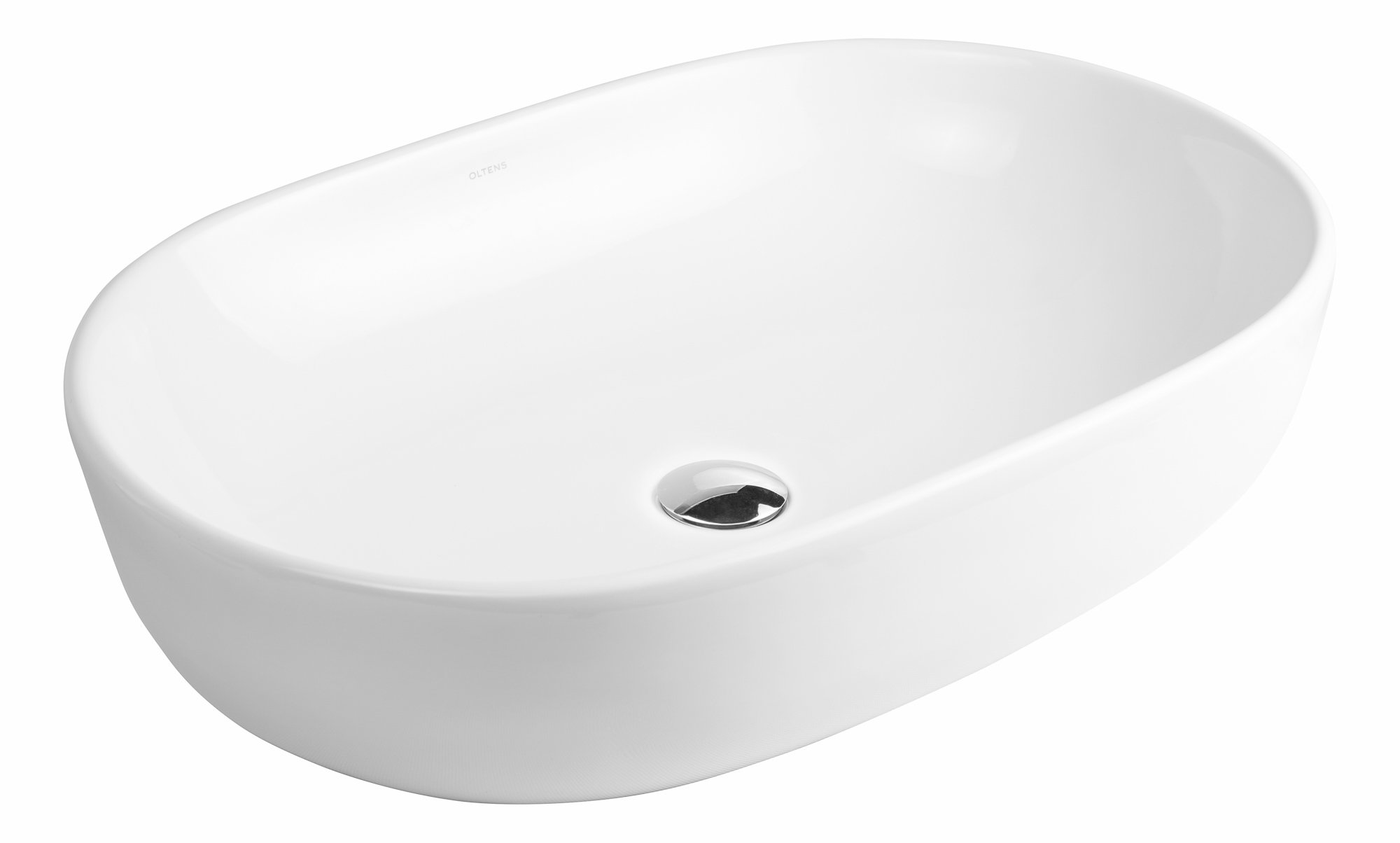 Oltens Hamnes umyvadlo 60x42.5 cm oválné na pult bílá 40315000