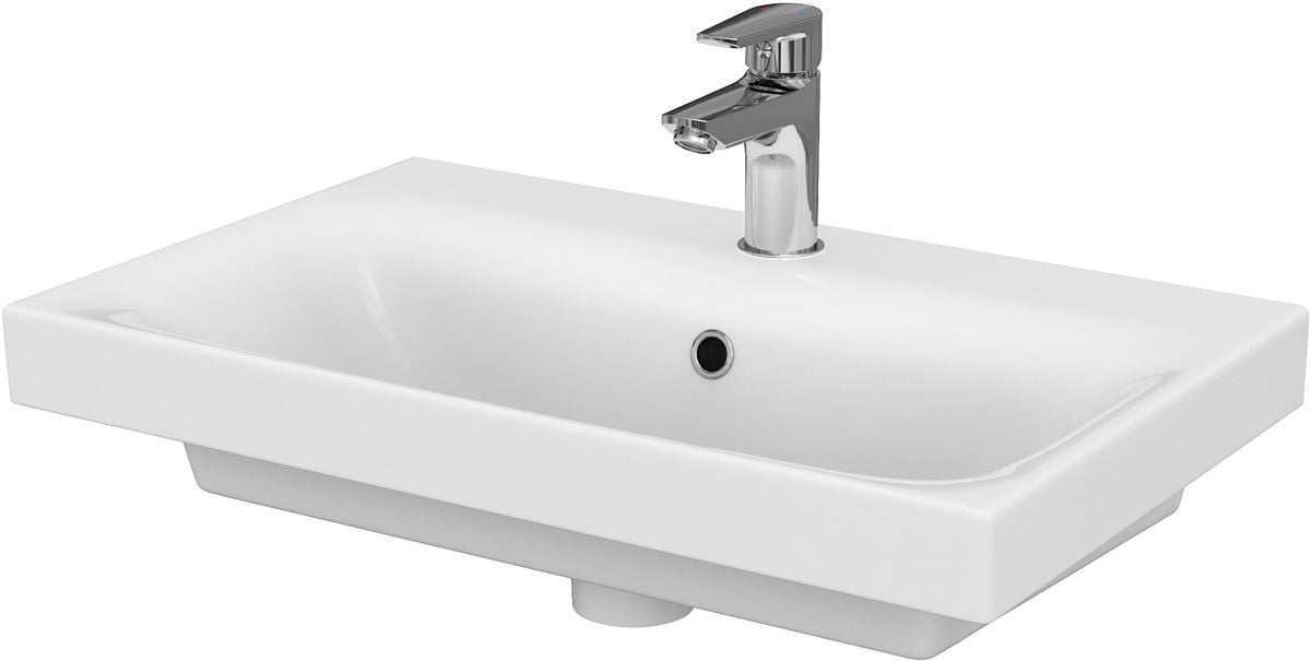Cersanit Moduo umyvadlo 60x38 cm obdélníkový nábytkový bílá lesk K116-010