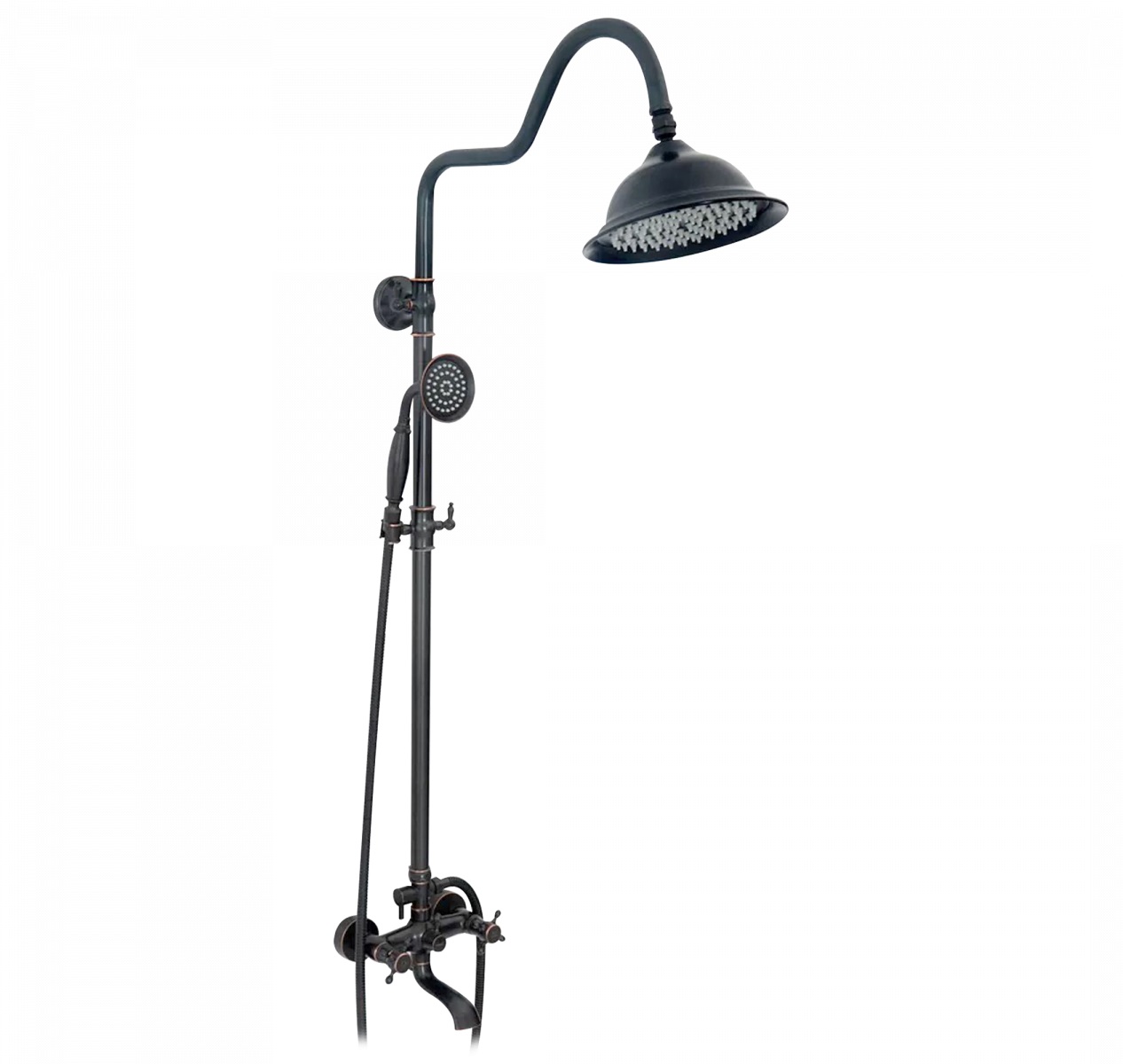 Rea Retro Old Black vanová sada se sprchou na stěnu ano černá REA-P2366