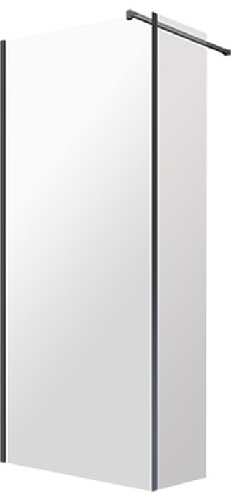 Omnires Marina sprchový kout 110x30 cm černá matný/průhledné sklo MA1130BLTR
