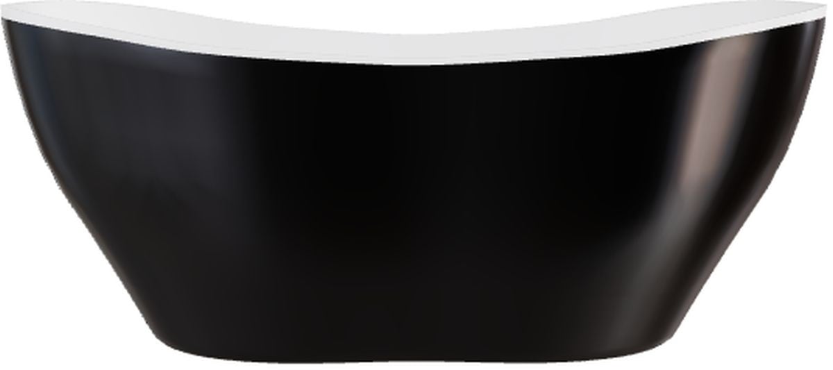 Besco Viya volně stojící vana 158x70.5 cm oválná bílá-černá-dvoubarevná #WMD-160-VBW
