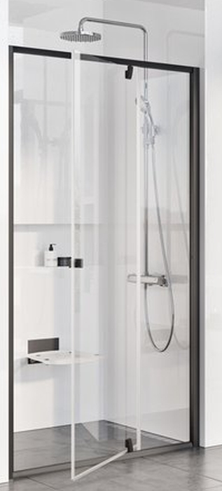 Ravak Pivot sprchové dveře 120 cm sklopné černá matný/průhledné sklo 03GG0300Z1