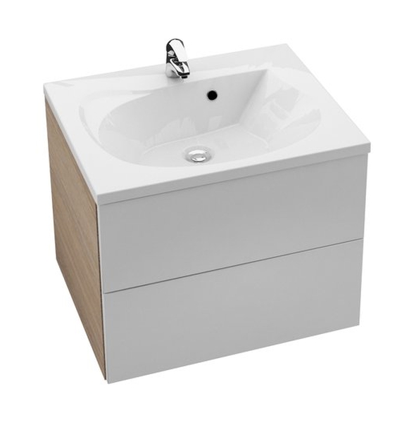 Ravak Rosa II szafka 76 cm podumywalkowa wisząca brzoza/biały połysk X000001294