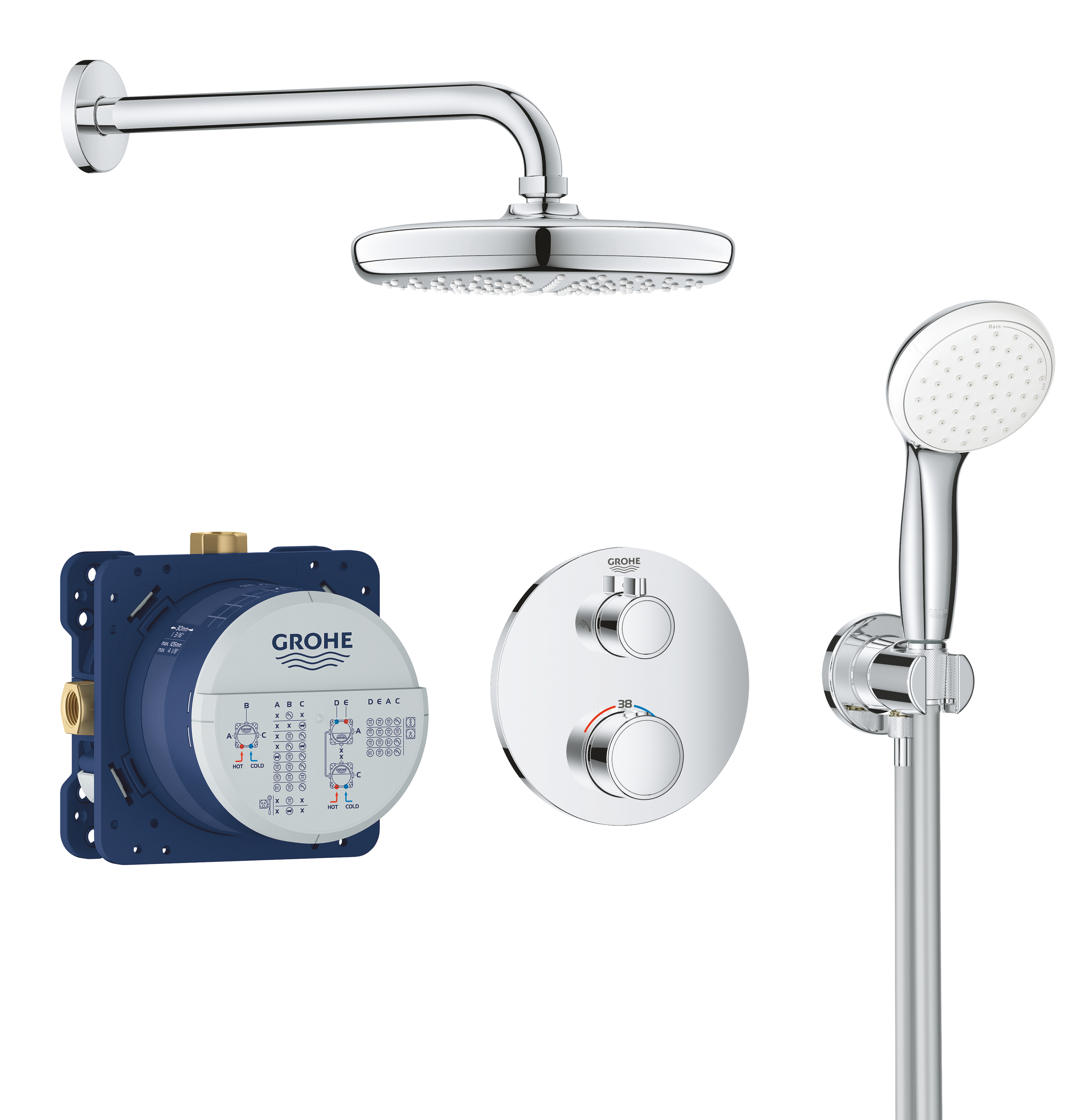 Grohe Grohtherm sprchová sada pod omítku s termostatem ano chrom 34727000