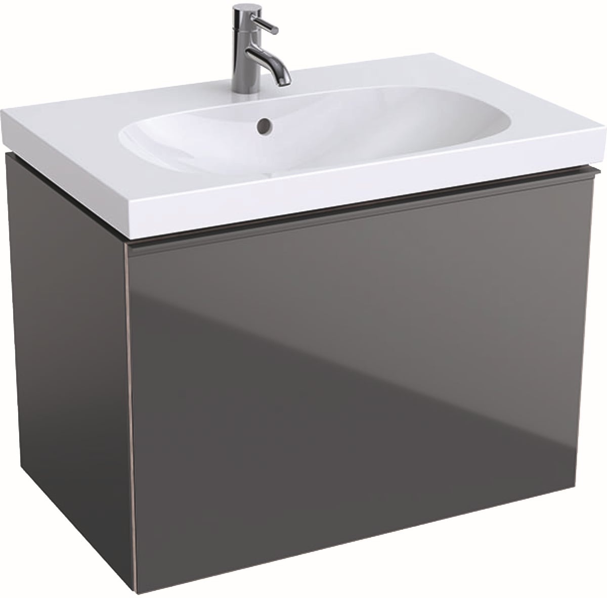 Geberit Acanto skříňka 74x47.5x53.5 cm závěsná pod umyvadlo láva 500.611.JK.2