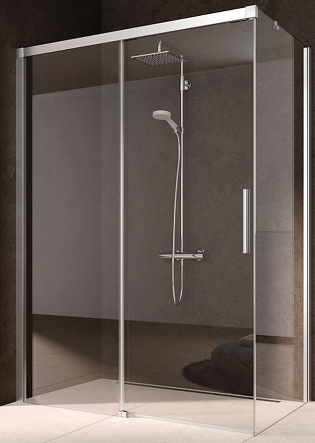 Kermi Nica sprchová zástěna 80 cm stříbrná lesk/průhledné sklo NITWL08020VPK