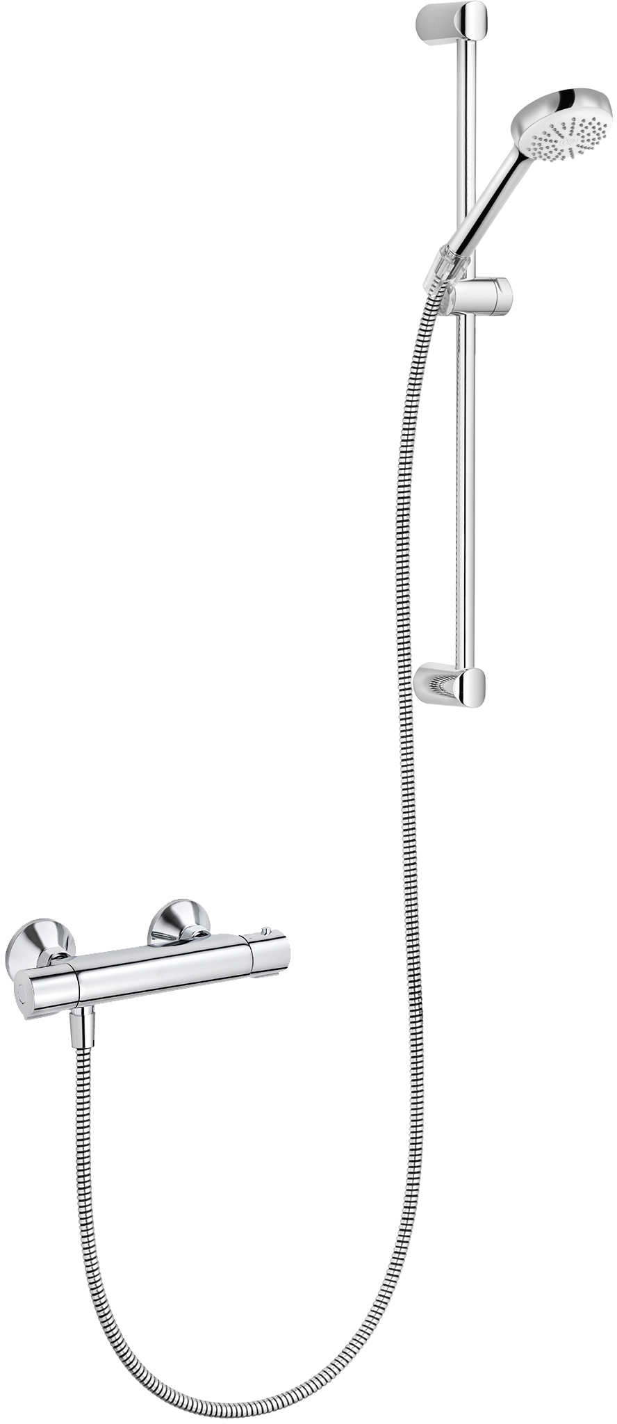 Kludi Logo Shower Duo sprchová sada na stěnu s termostatem chrom 6857505-00