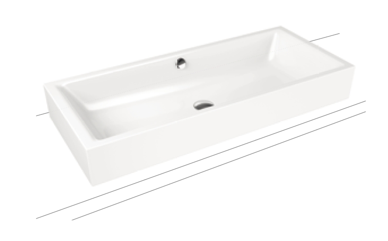 Kaldewei Puro umyvadlo 60x38.5 cm obdélníkový na pult bílá 909106003001