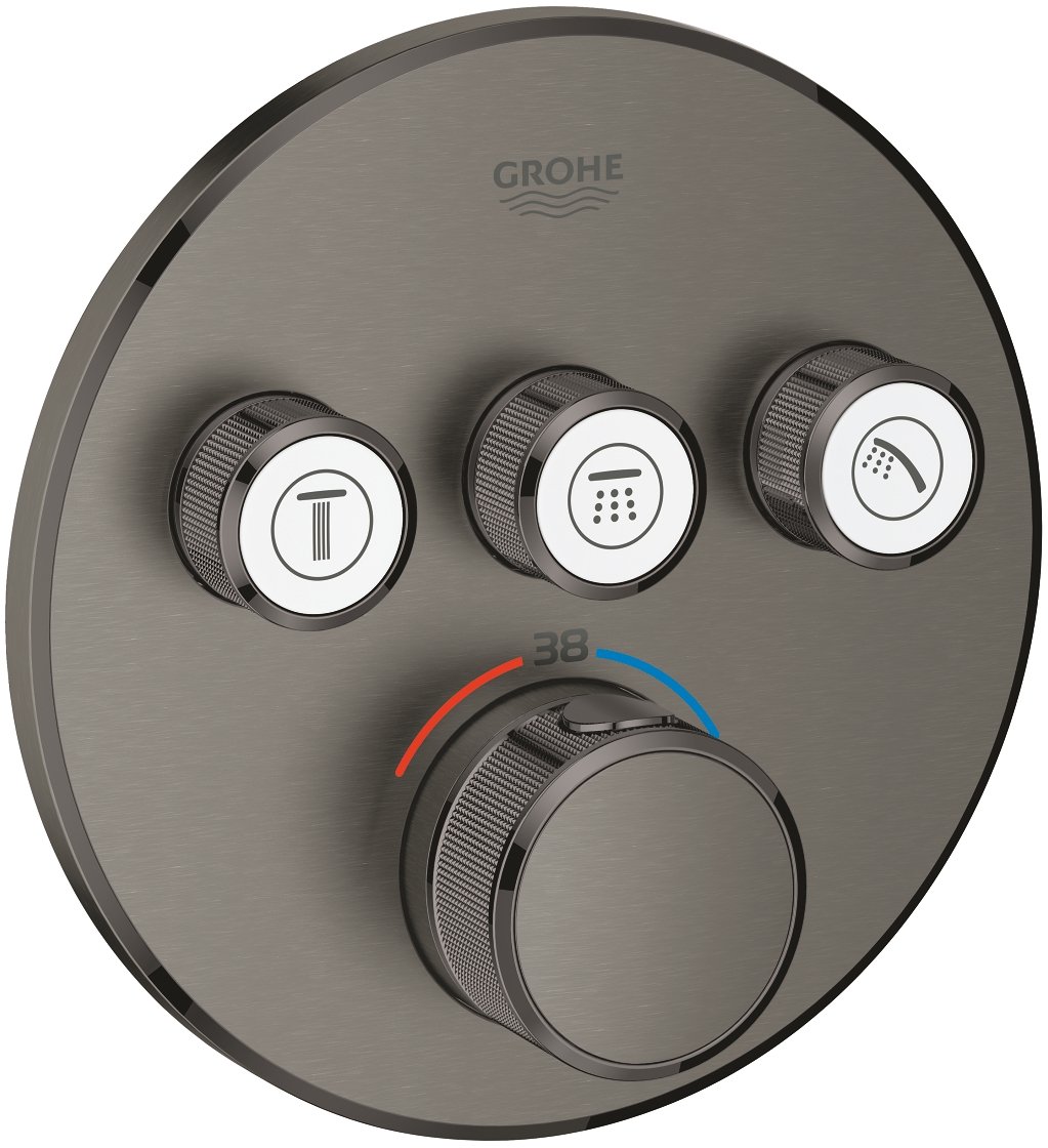 Grohe Grohtherm SmartControl vanová baterie pod omítku ano Brushed Hard Graphite 29121AL0