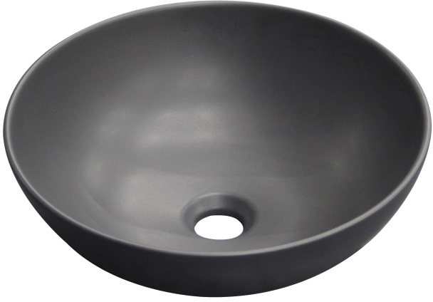 Invena Dokos umyvadlo 39.5x39.5 cm kolo černá CE-19-005