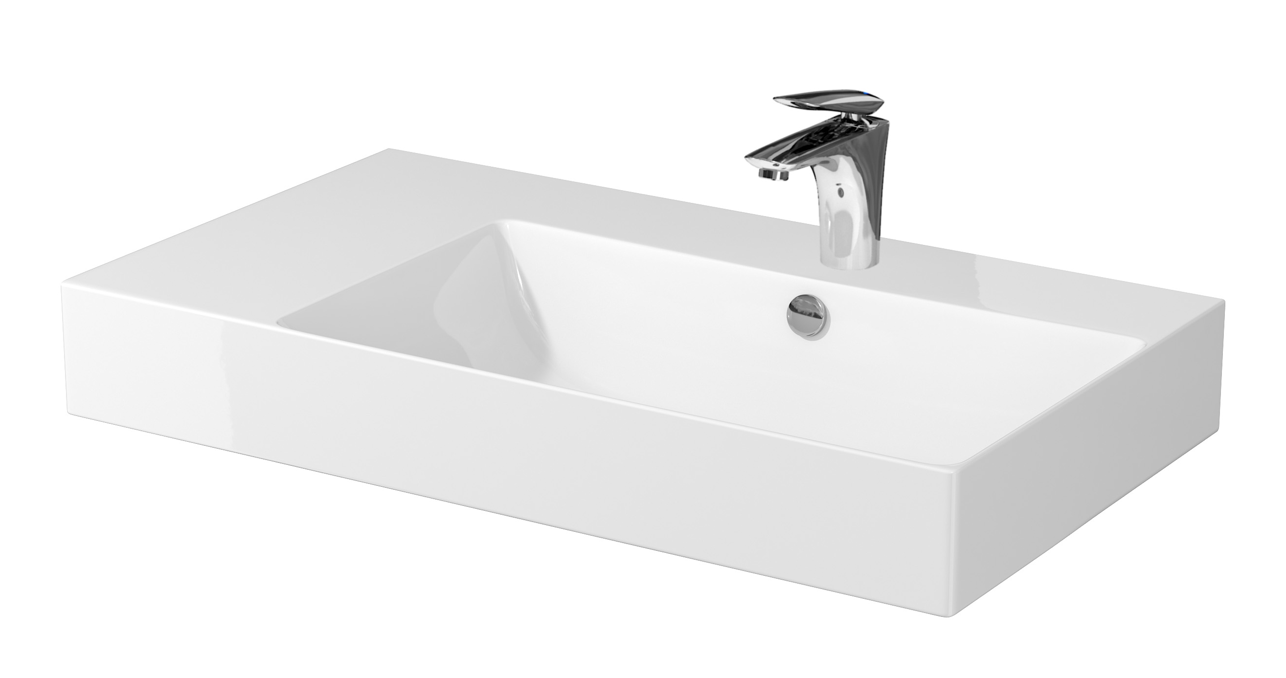 Cersanit Inverto umyvadlo 80x45 cm obdélníkový bílá K671-016