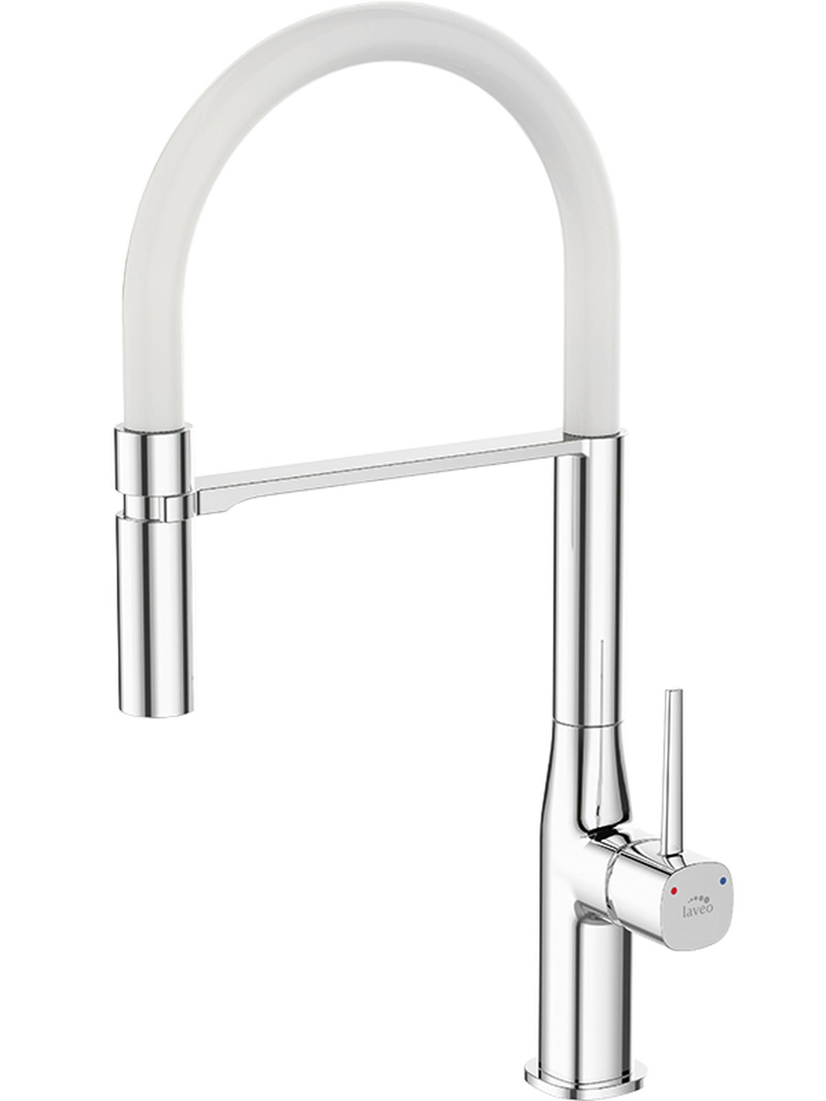 Laveo Pola kuchyňská baterie stojící chrom-bílá BAP678D