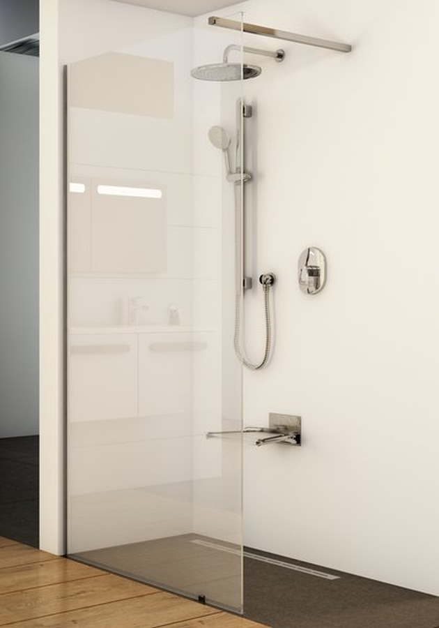 Ravak Walk-In Wall sprchová zástěna 110 cm hliník lesk/průhledné sklo GW9WD0C00Z1