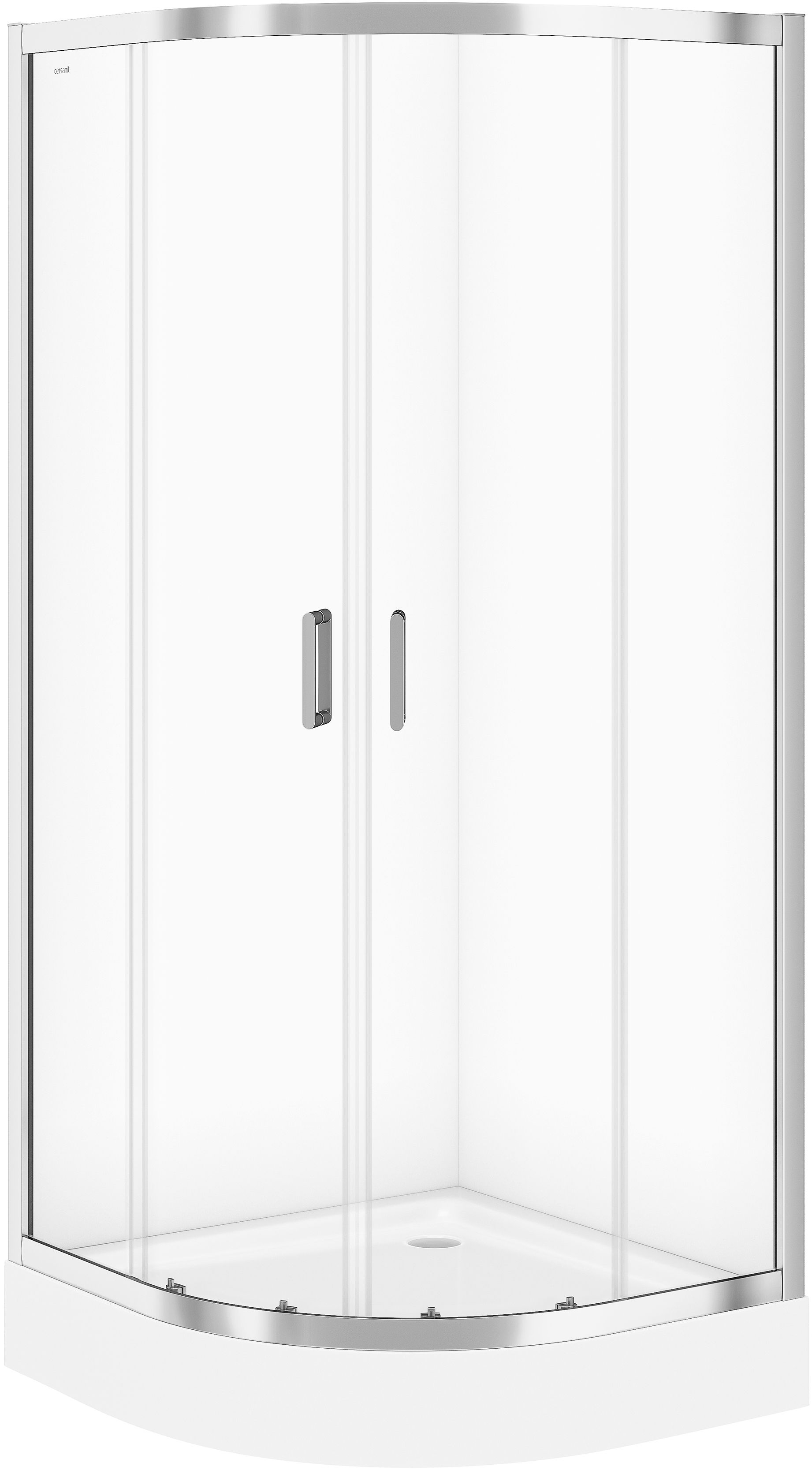 Cersanit Arteco sprchový kout 90x90 cm půlkulatá chrom lesk/průhledné sklo S157-002