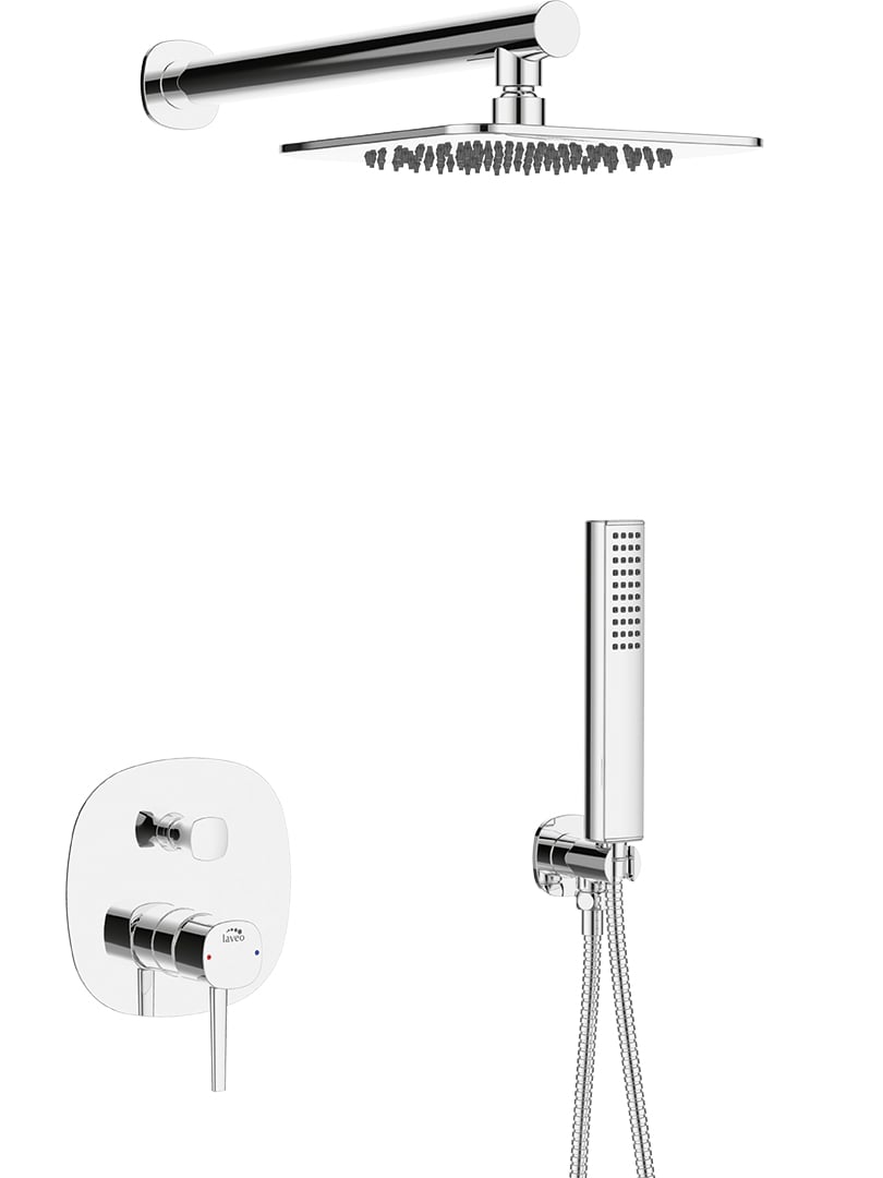 Laveo Pola sprchová sada pod omítku s dešťovou sprchou chrom BAP001P
