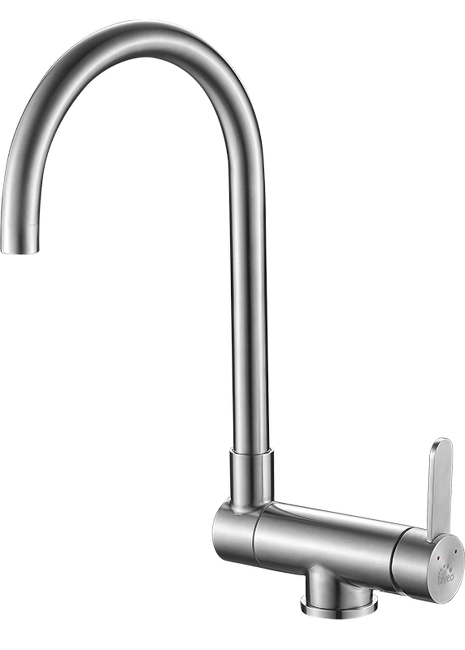 Laveo Bona kuchyňská baterie stojící ušlechtilá ocel BAB268L