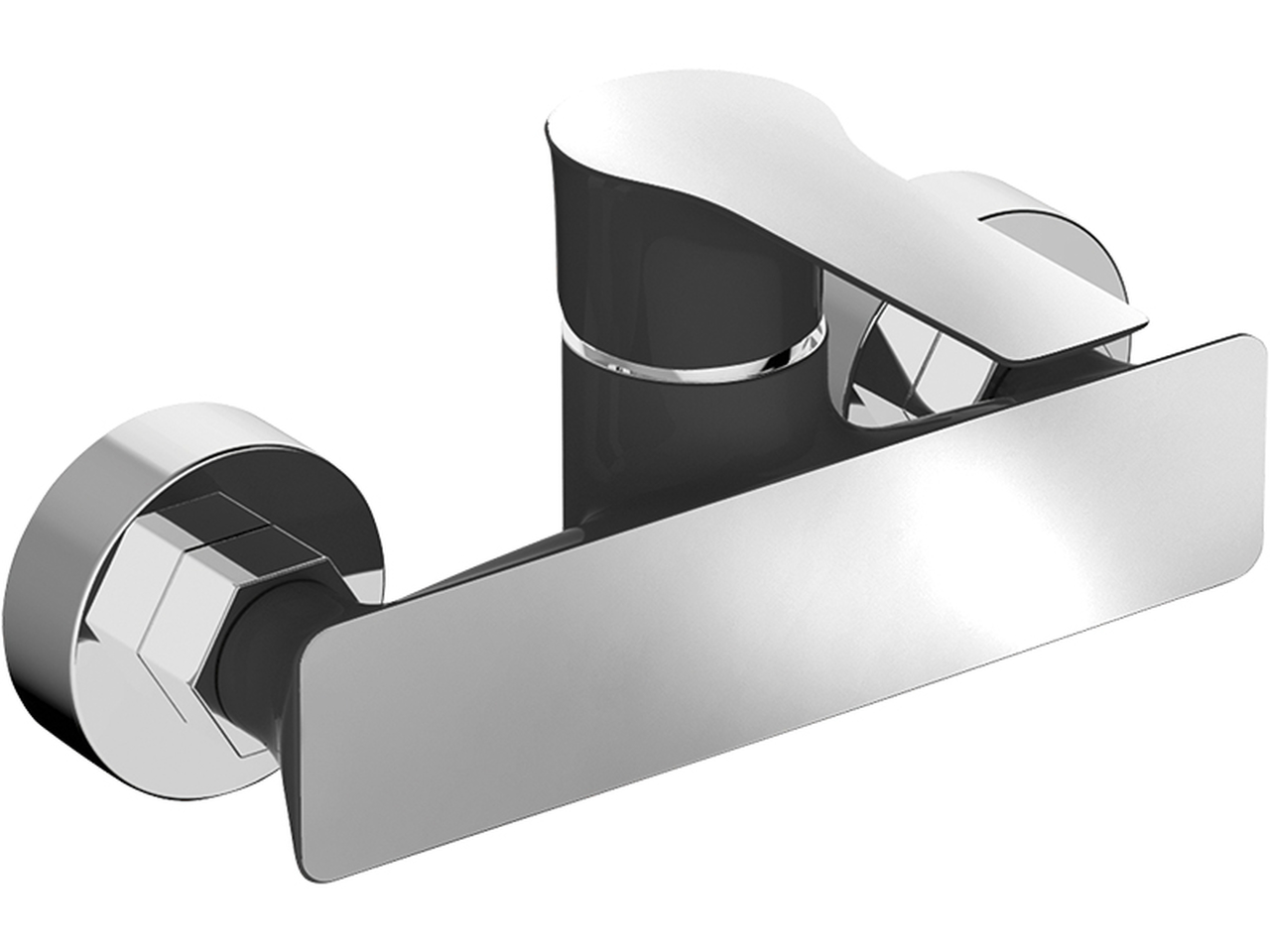 Laveo Raila sprchová baterie nastěnná chrom-černá BLL740D