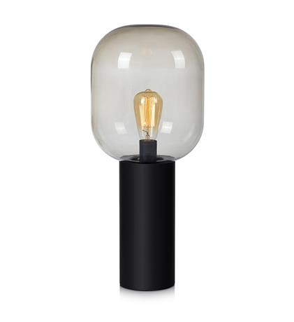 Markslöjd Brooklyn stolní lampa 1x60 W černá-kouřová 107479