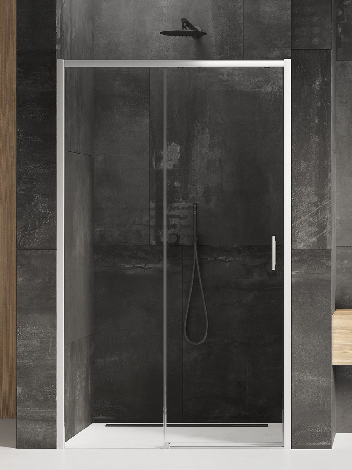 New Trendy Prime sprchové dveře 100 cm posuvné chrom lesk/průhledné sklo D-0298A