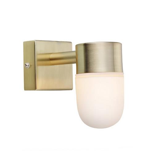 Markslöjd Menton nástěnné svítidlo 1x18 W bílá-mosaz 106374