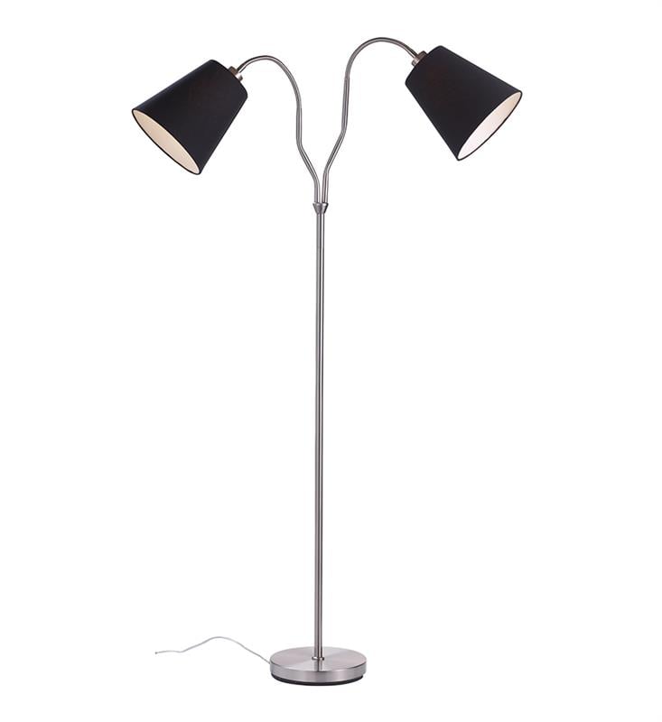 Markslöjd Modena stojací lampa 2x60 W černá-ocel 105248