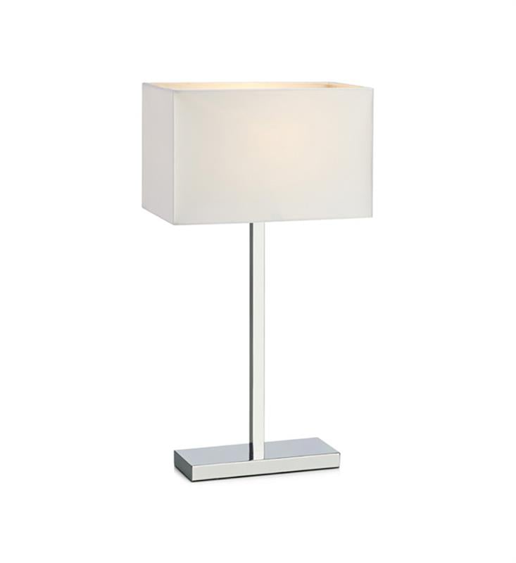 Markslöjd Savoy stolní lampa 1x60 W bílá-chrom 106305