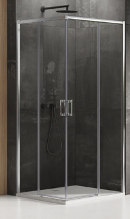 New Trendy Prime sprchový kout 90x80 cm obdélníkový chrom lesk/průhledné sklo D-0296A/D-0295A