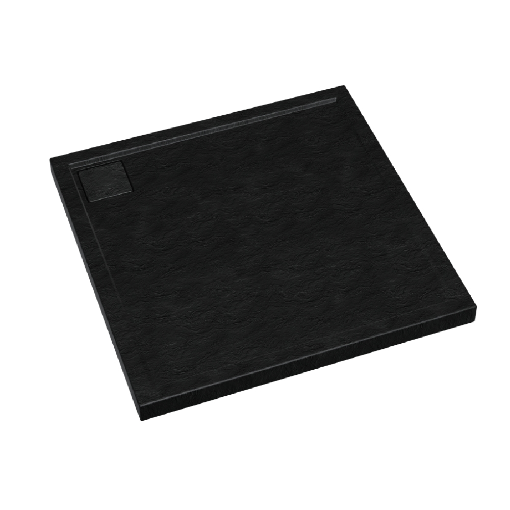 Schedpol Omega Black Stone čtvercová sprchová vanička 80x80 cm černá 3.0458/C/ST
