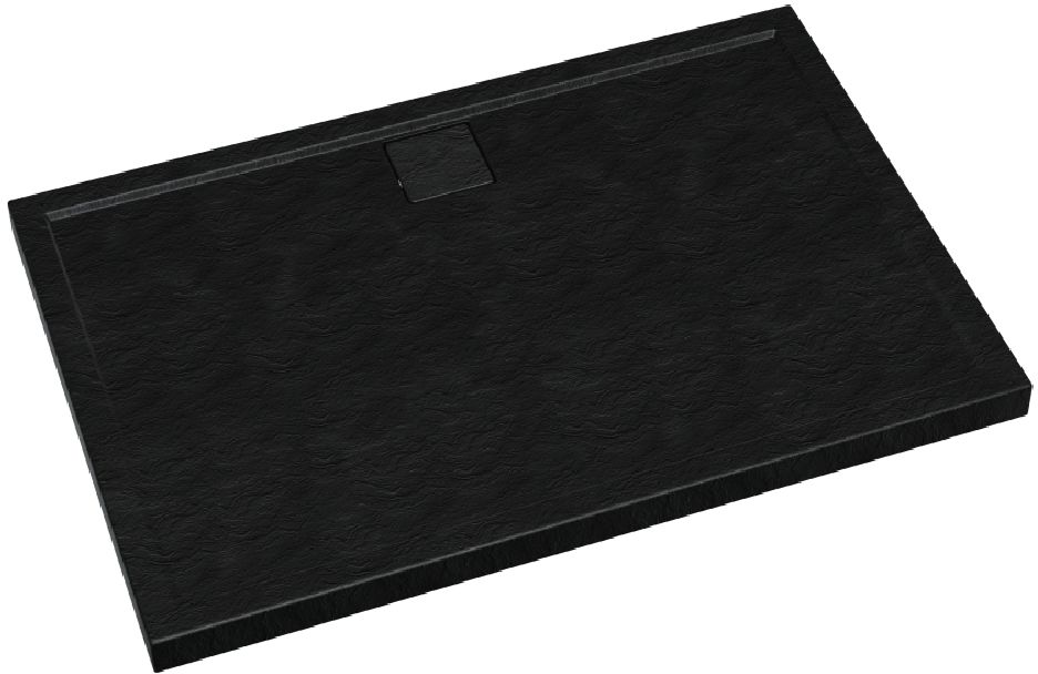 Schedpol Omega Black Stone obdélníková sprchová vanička 110x80 cm černá 3.0461/C/ST