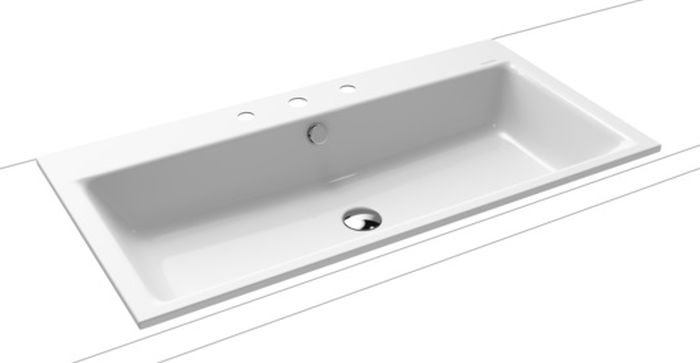 Kaldewei Puro umyvadlo 90x46 cm obdélníkový zápustný bílá 900206033001
