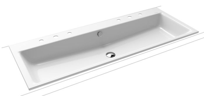Kaldewei Puro umyvadlo 120x46 cm obdélníkový zápustný bílá 907106053001