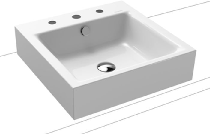 Kaldewei Puro umyvadlo 46x46 cm čtvercový na pult bílá 900606033001