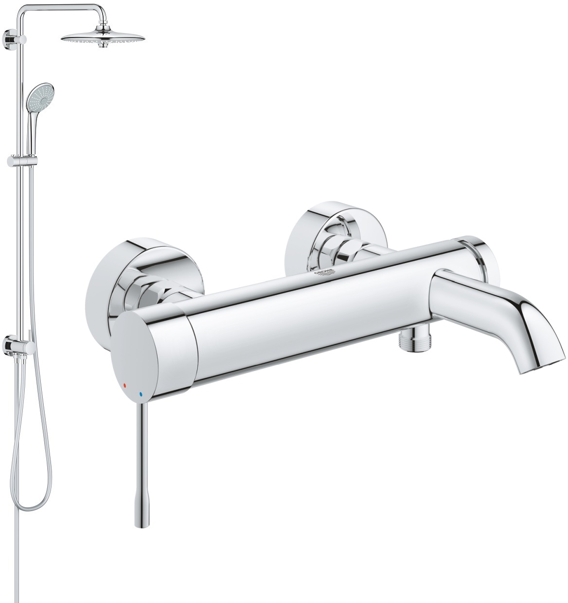 Sada sprchová sada Grohe Euphoria 27421002, vanová baterie Grohe Essence 33624001